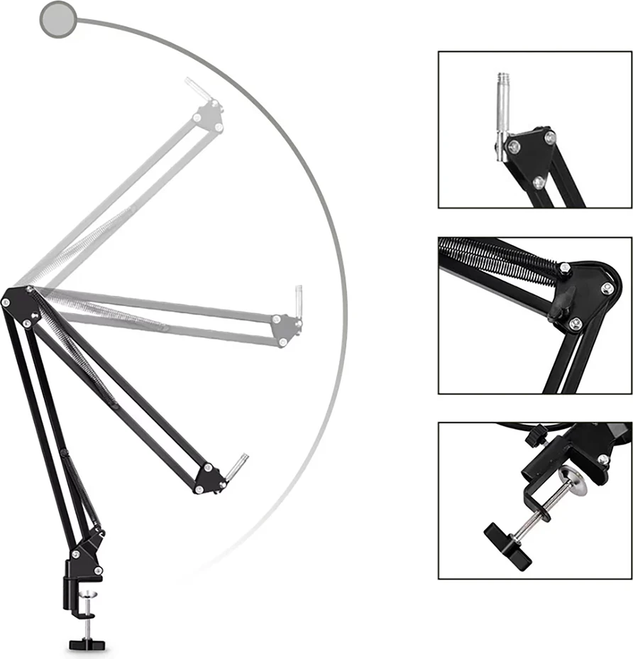 Mikrofon za studio in pretakanje Media tech MT397S, črn