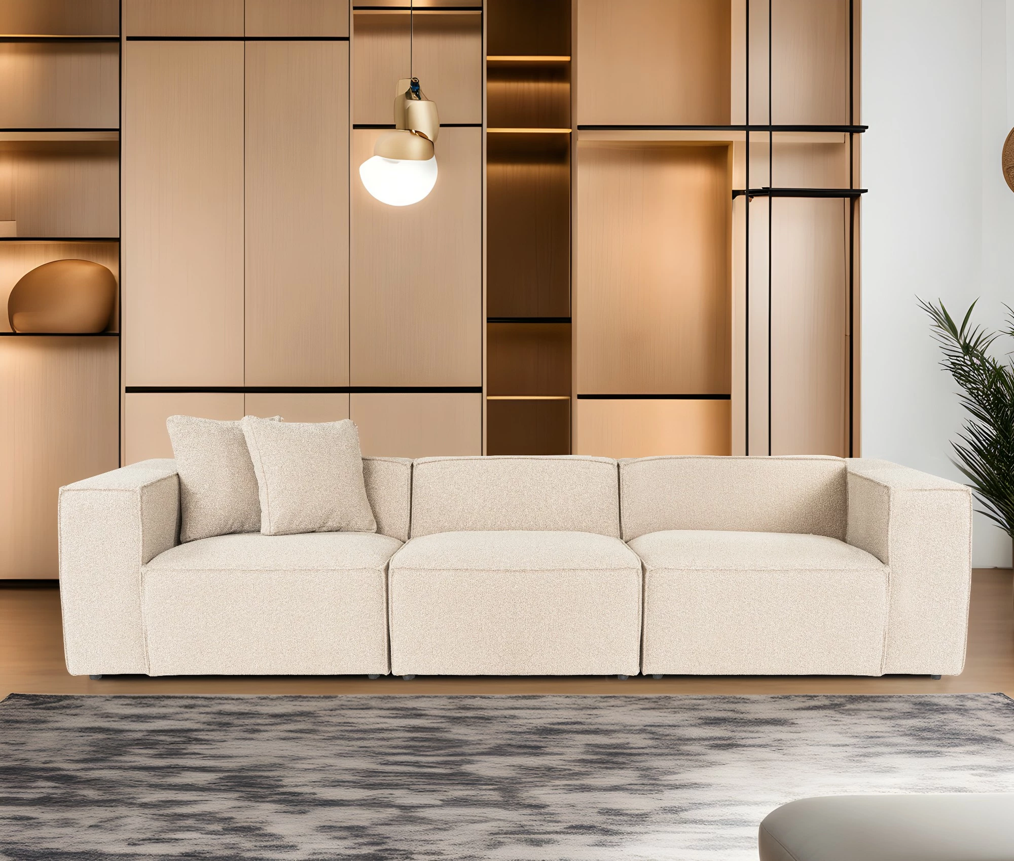 3-sedežni kavč Lora, breskvine barve, Atelier del Sofa