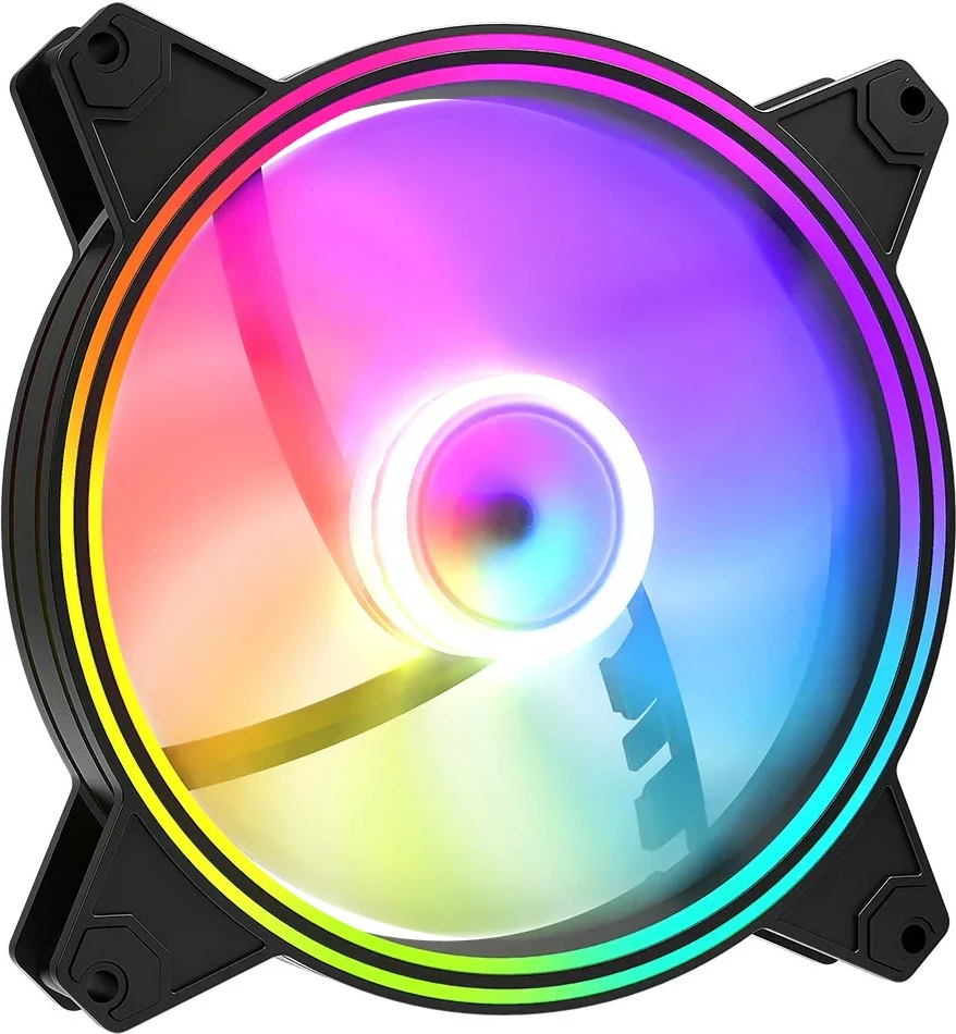 Računalniški ventilator MODECOM FAN-APEX-140R-ARGB-100, 140 mm, ARGB, črn