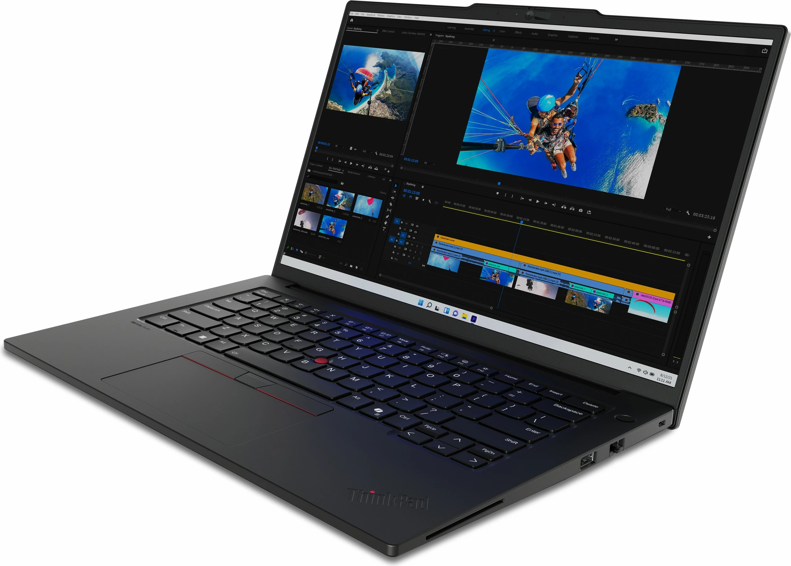 Mobilna delovna postaja, Lenovo ThinkPad P14s, Intel Core Ultra 9, 64 GB RAM, 1 TB SSD, 14,5", črno