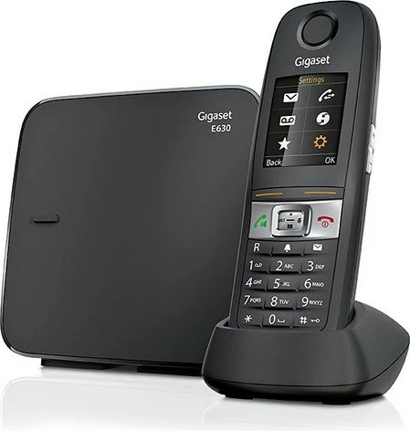 Brezžični telefon Gigaset E630, Analog/DECT, 200 stikov, SMS, črn