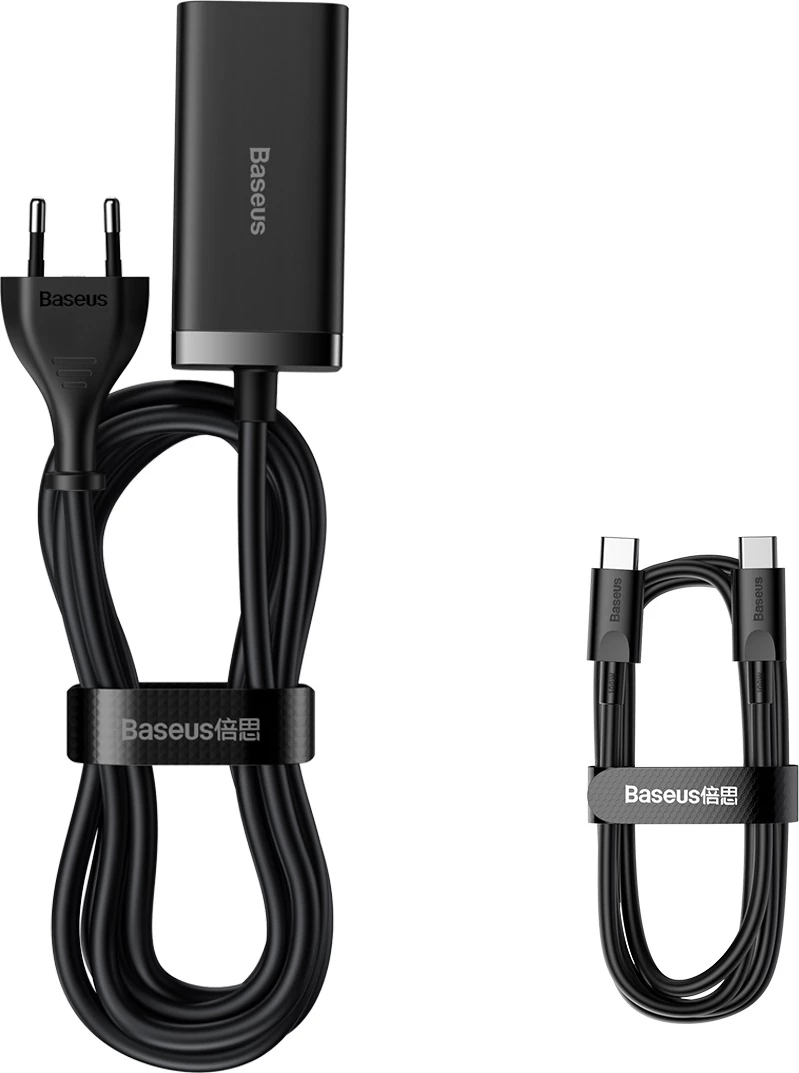 Univerzalni polnilec Baseus GaN3 Pro, 100 W, 2x USB-C, 2x USB-A, črn