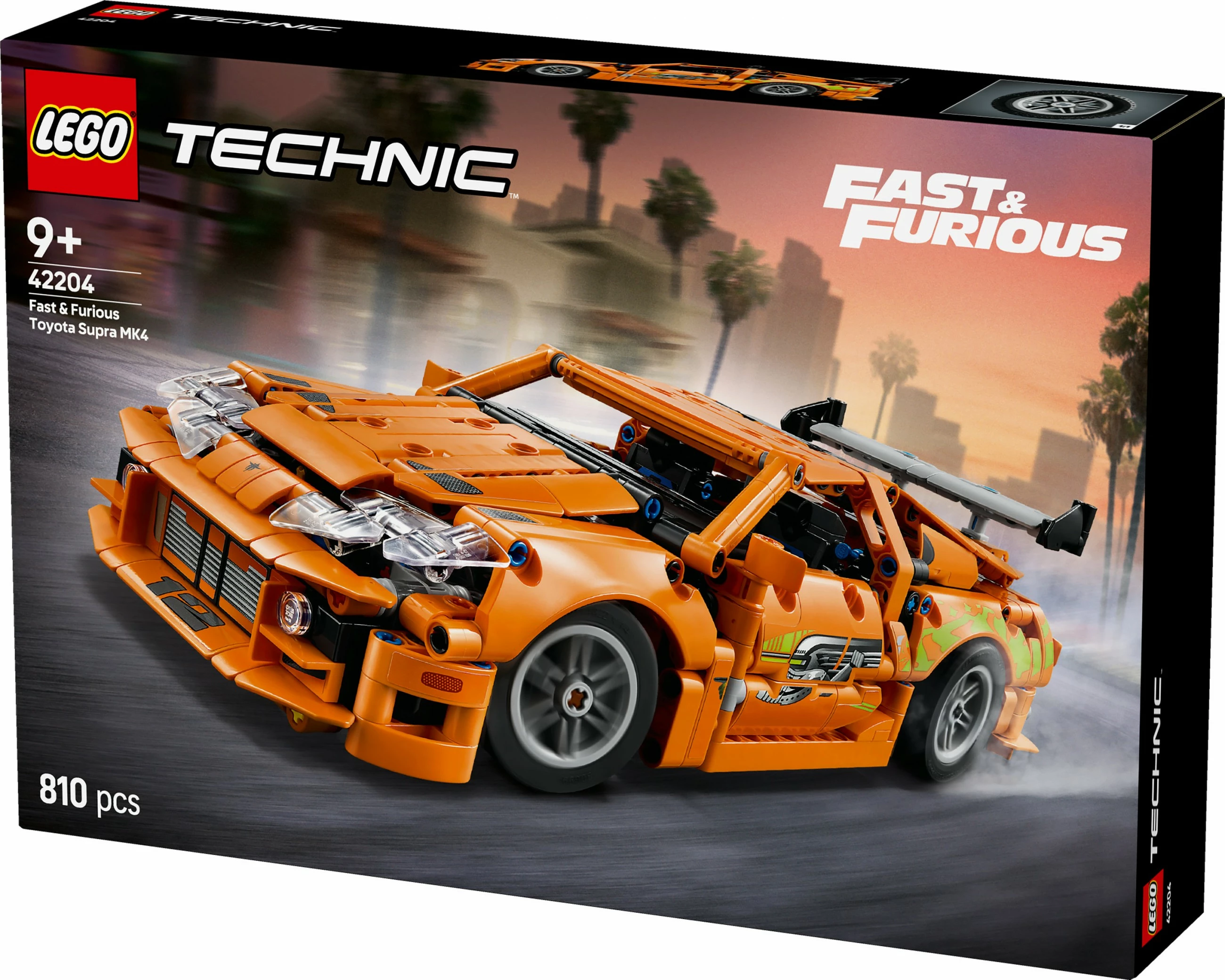 Model Toyota Supra MK4 iz filma Fast and Furious, LEGO komplet 810 delov, plastika, večbarven