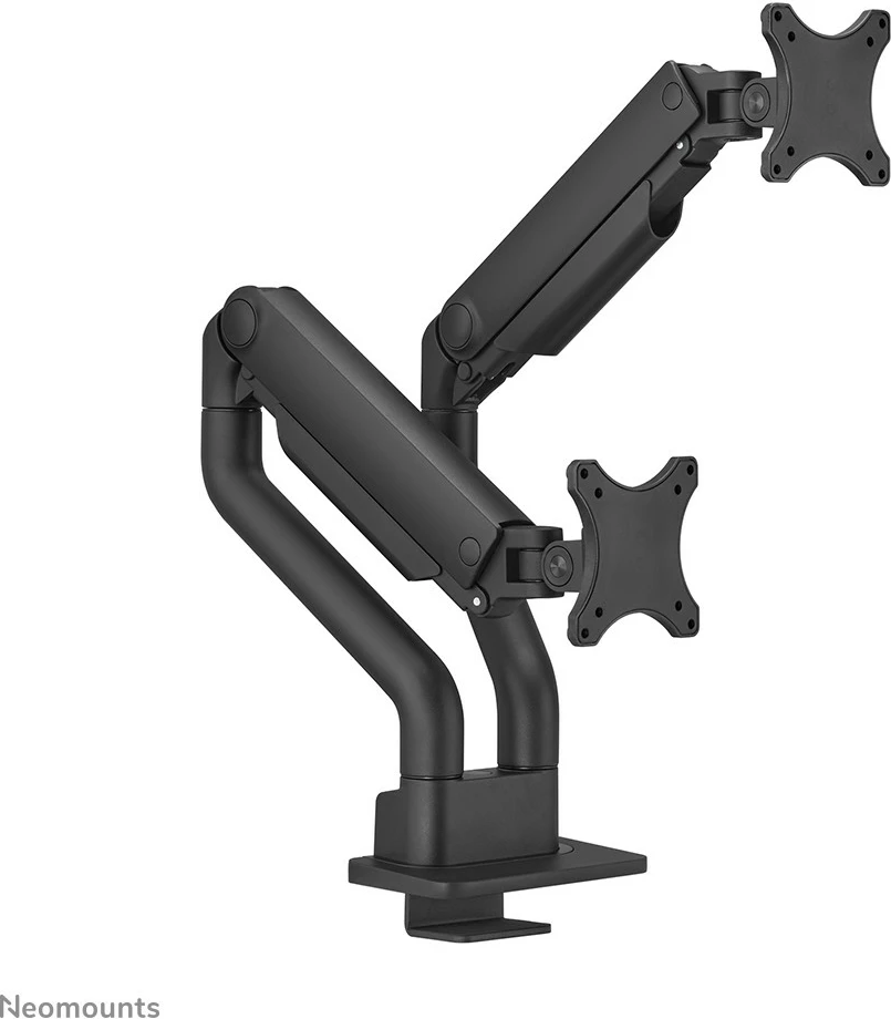 Kavelj za dva monitorja Neomounts Newstar DS70S-950BL2, s sponko in grommetom, do 18 kg, 43,2 cm (17") / 88,9 cm (35"), 100 x 100 mm, črn