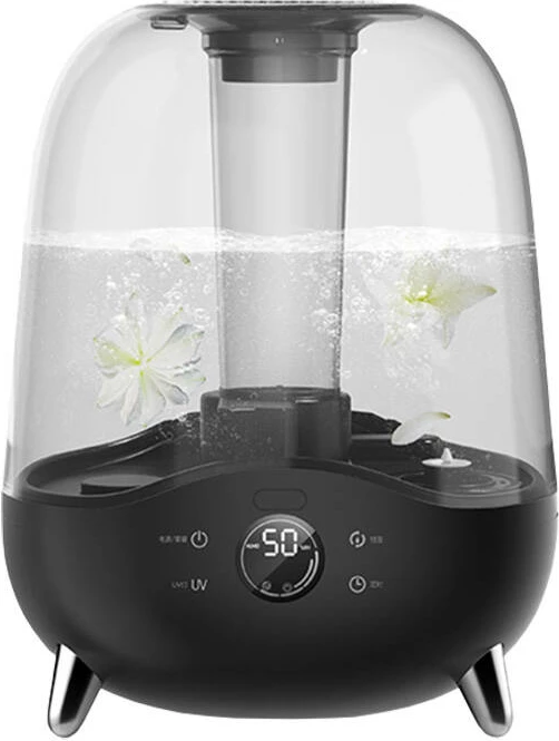 Ultrazvočni vlažilec zraka 5L z UV, higrometrom, aromaterapijo, črn, Deerma F327W