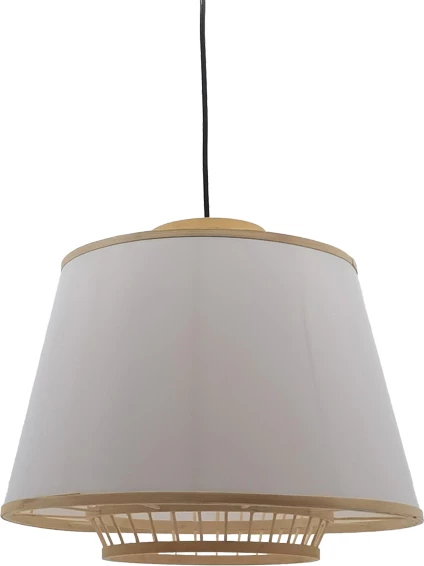 Stropna svetilka iz bambusa, Certy Inart, E27, naravna barva, D50×33 cm