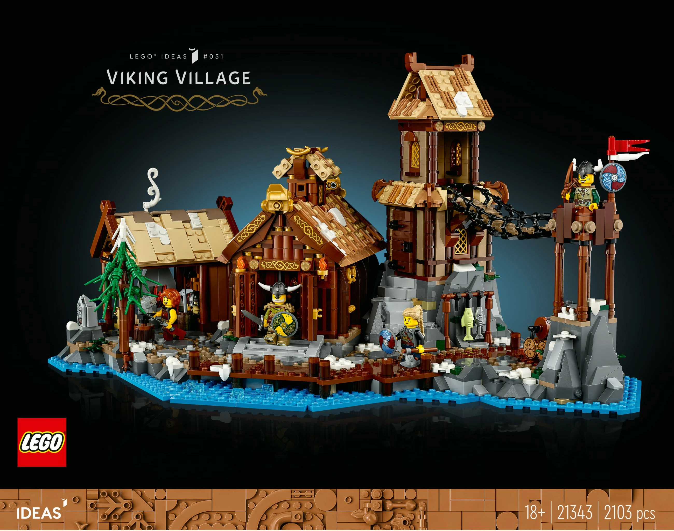 Gradbeni komplet LEGO Viking Village, 2103 kosov, večbarven