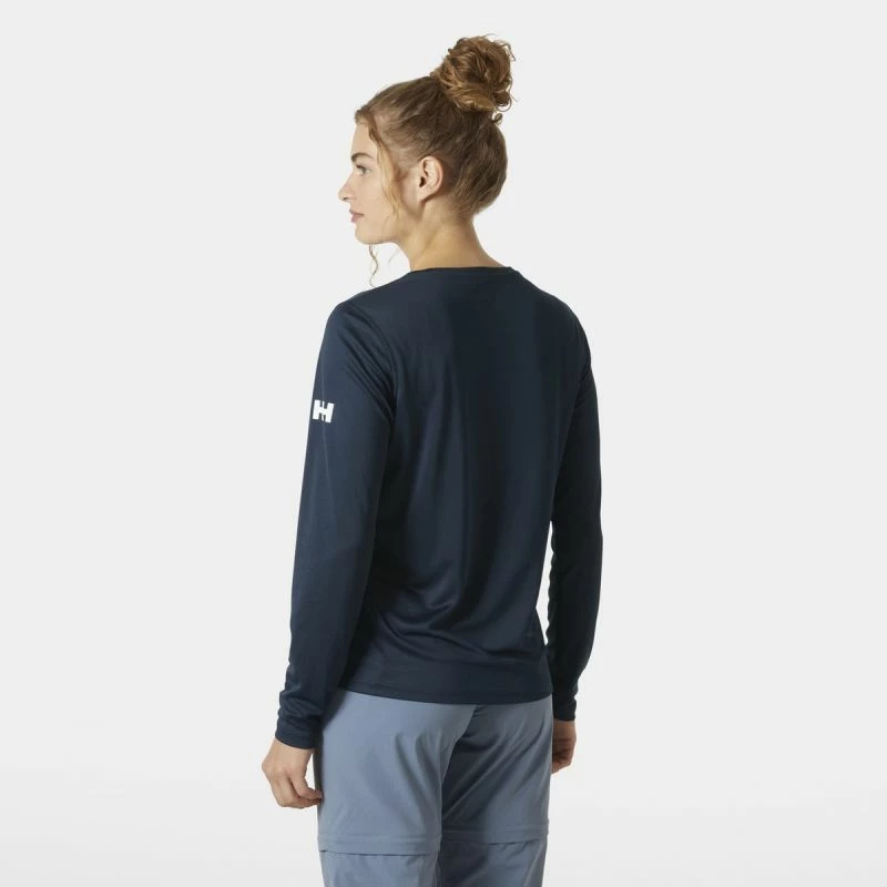 Majica z dolgimi rokavi za ženske Helly Hansen, temno modra