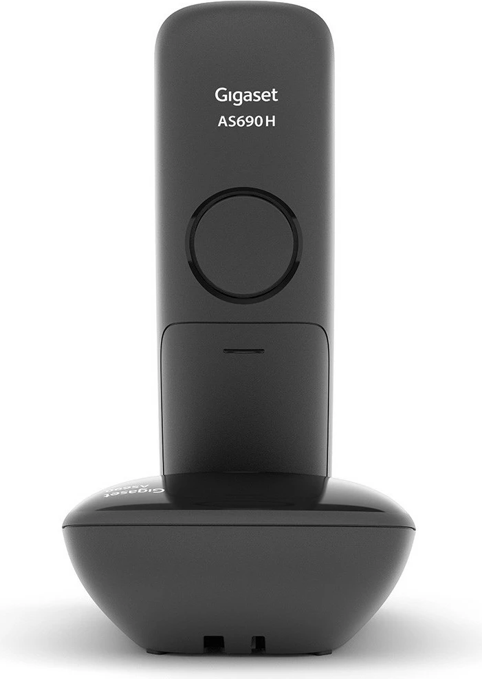 Brezžični telefon Gigaset AS690 Duo, analogni/DECT, z zvočnikom, 100 stikov, ID klicatelja, črn