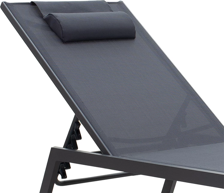 Ležalnik iz aluminija, tekstilen anthracit, temno siva - Kiara