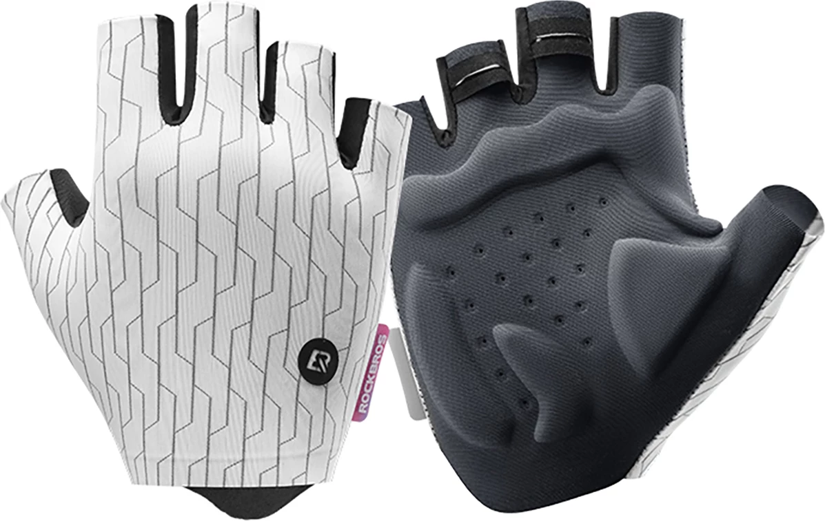 Rokavice za gorsko kolesarjenje MTB, Rockbros 1622004005, XL, bele in črne