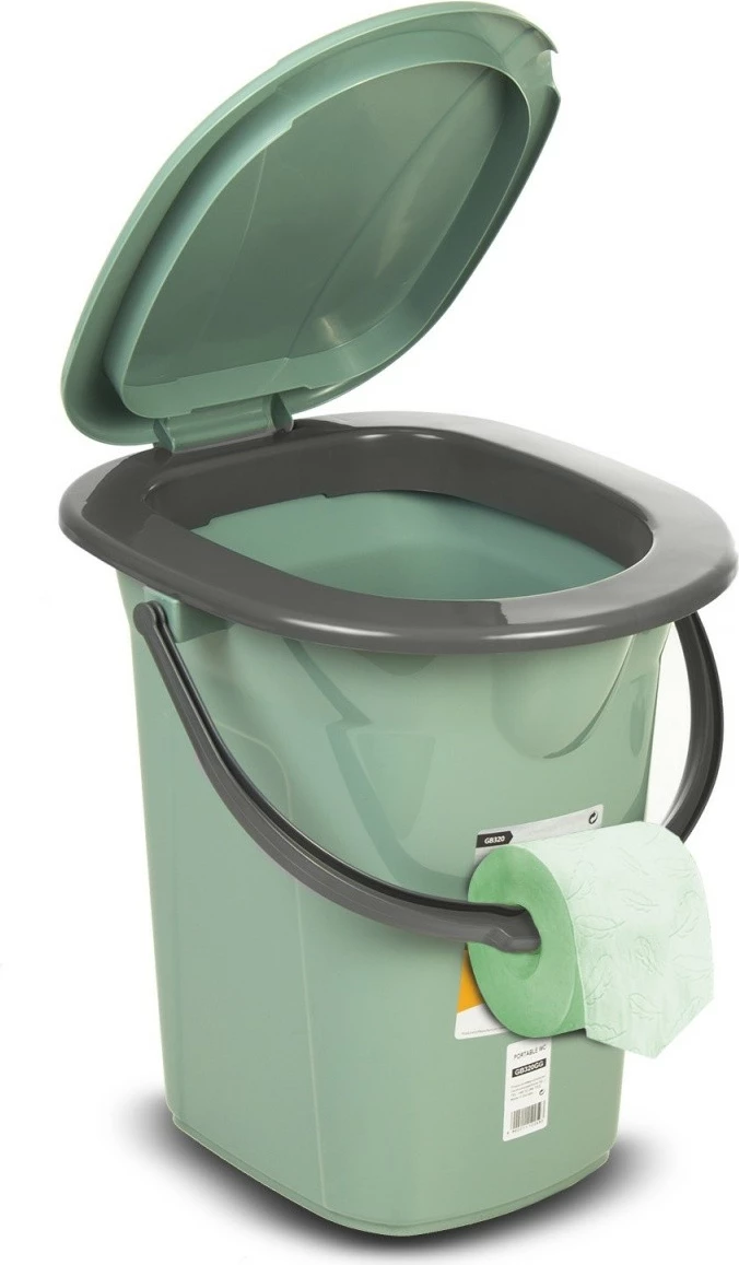 Prenosni stranišče GreenBlue GB320GG, zeleno-sivo