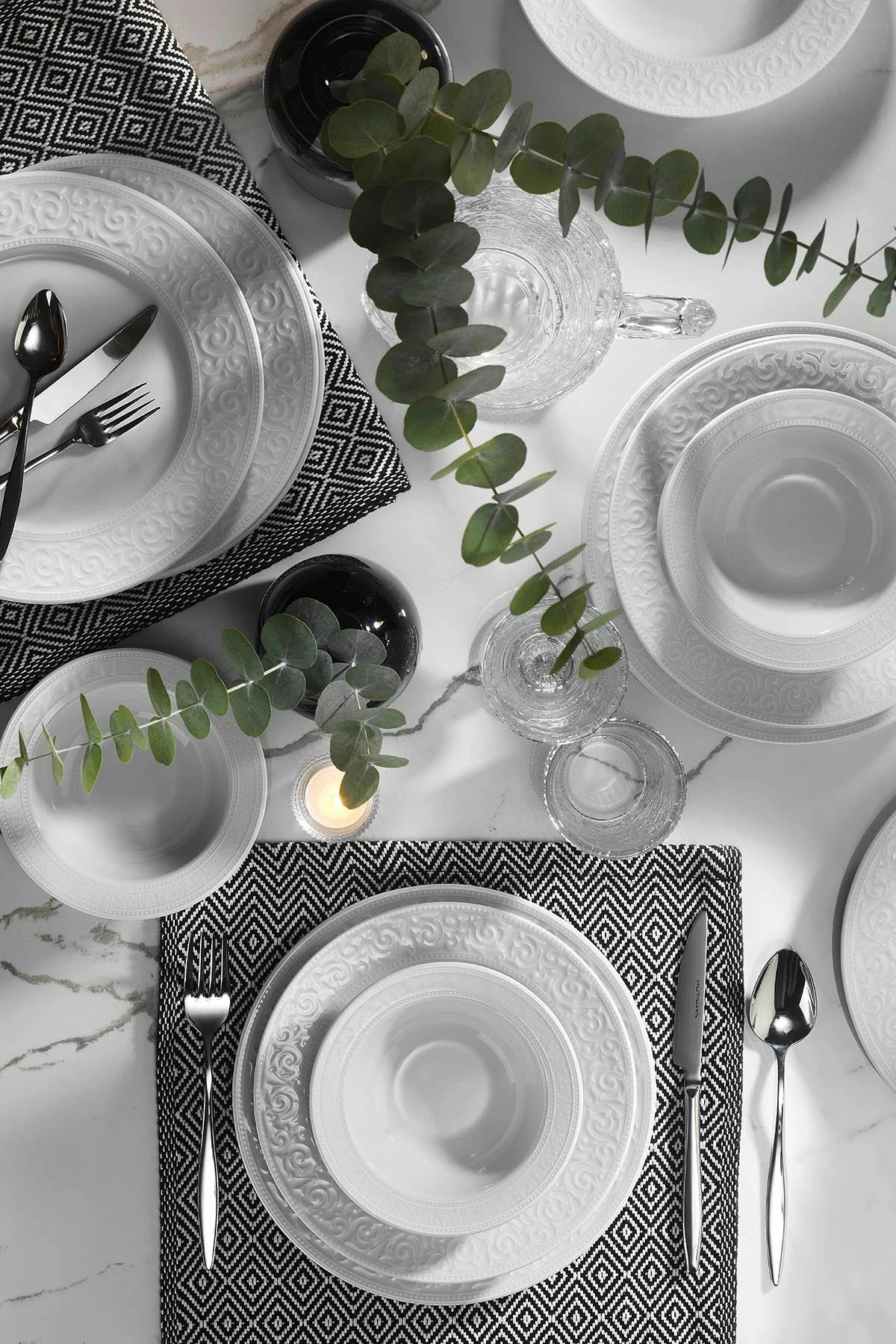 Servis za večerjo iz porcelana, 18-delni, Hermia, ACL18Y400