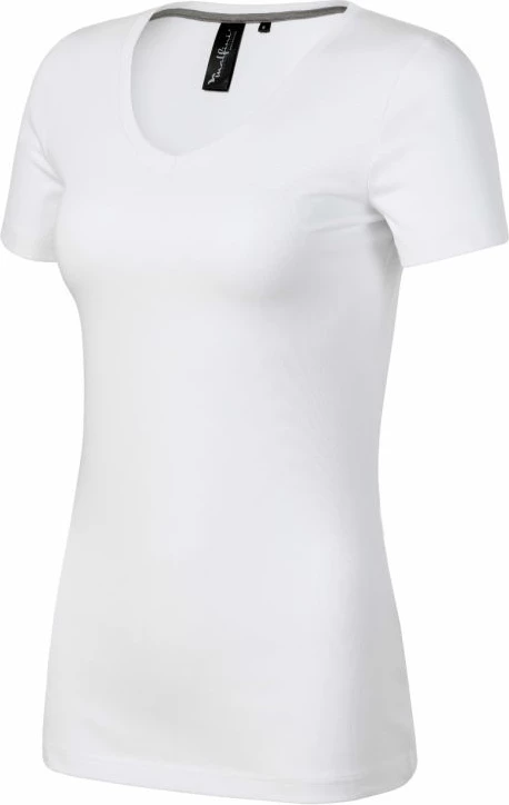Majica z V-izrezom za ženske Malfini, bela