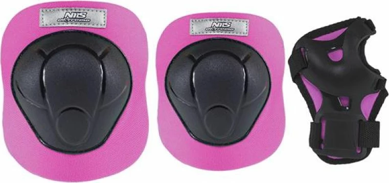 Komplet zaščitnikov, črno-rožnat Nils Extreme H210, velikost L