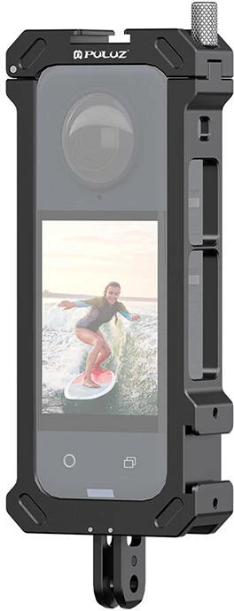 Mero metalni ovitek Puluz PU941B z nastavkom za stojalo za Insta360 X4, črn