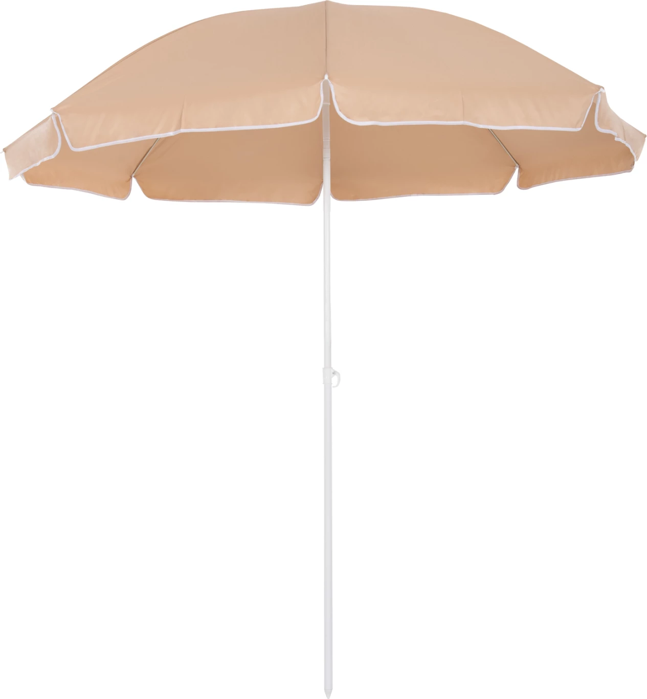 Plažni senčnik, 2,00 m, 8 palic iz steklenih vlaken, moka — belo steblo FH6015.04