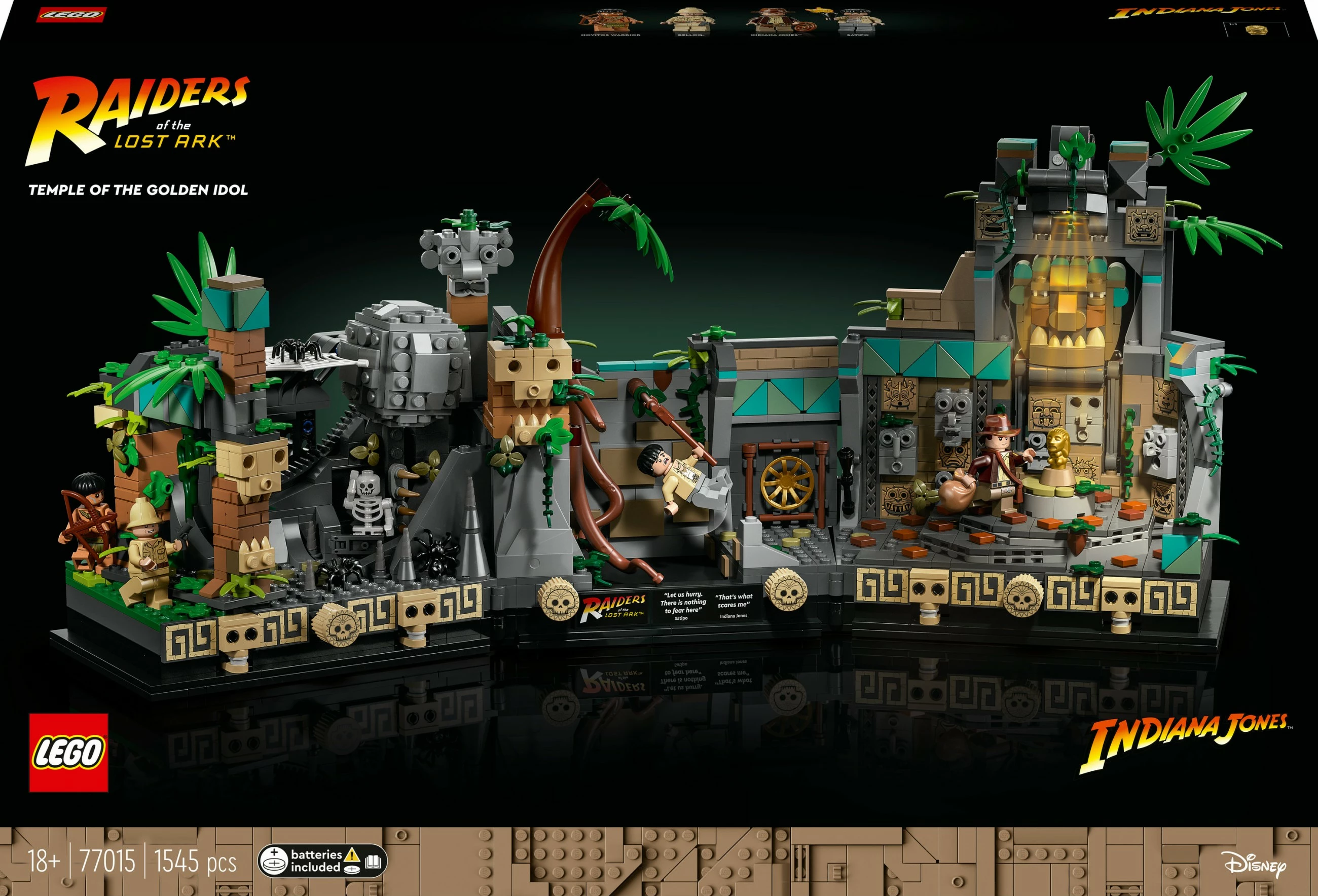 Set gradnje Indiana Jones Temple of the Golden Idol LEGO 77015, 1545 kosov, večbarven