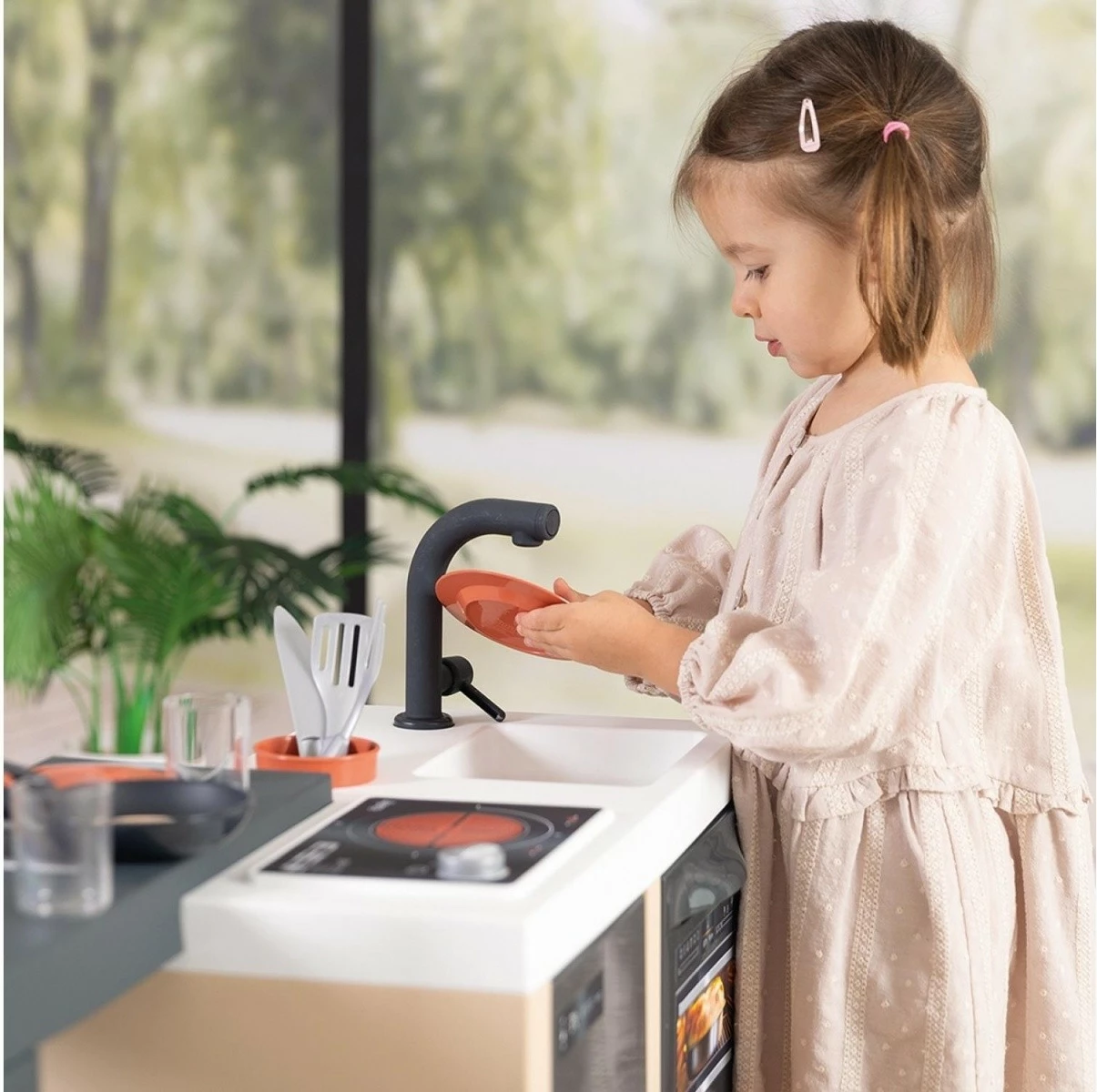 Igralni set kuhinje Smoby Kitchen Island, plastičen, večbarven, s 23 dodatki