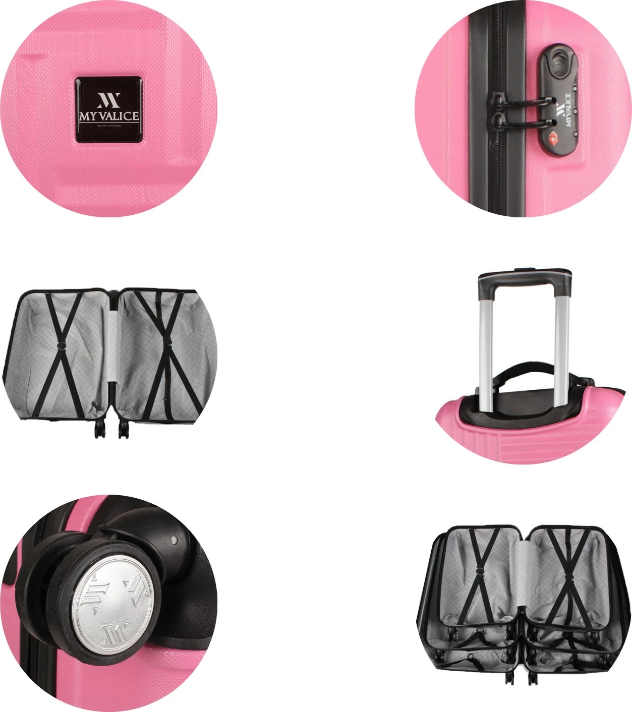 Set kovčkov (2 kosa), roza, Zoozie Bags, 8241