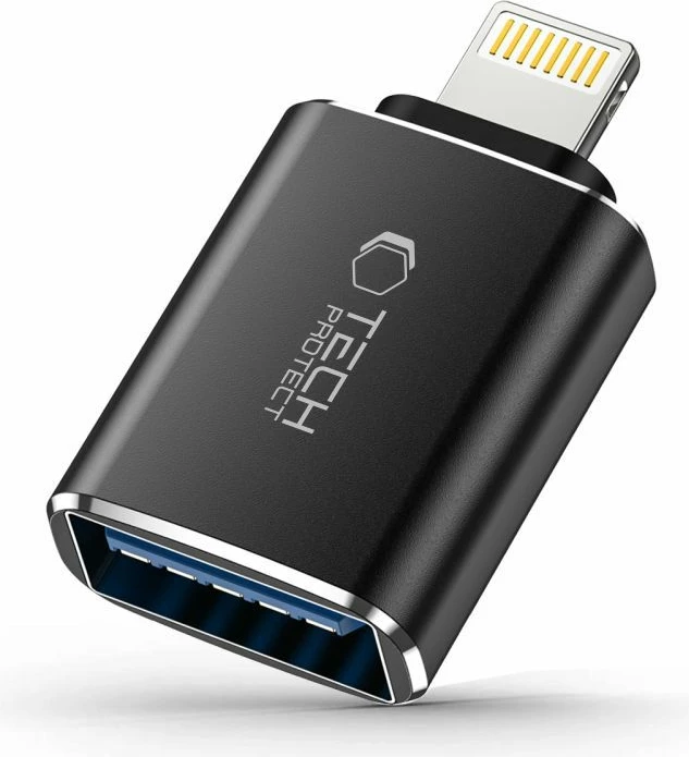 OTG adapter Lightning (moški) na USB-A (ženska) Tech-Protect UltraBoost, črn