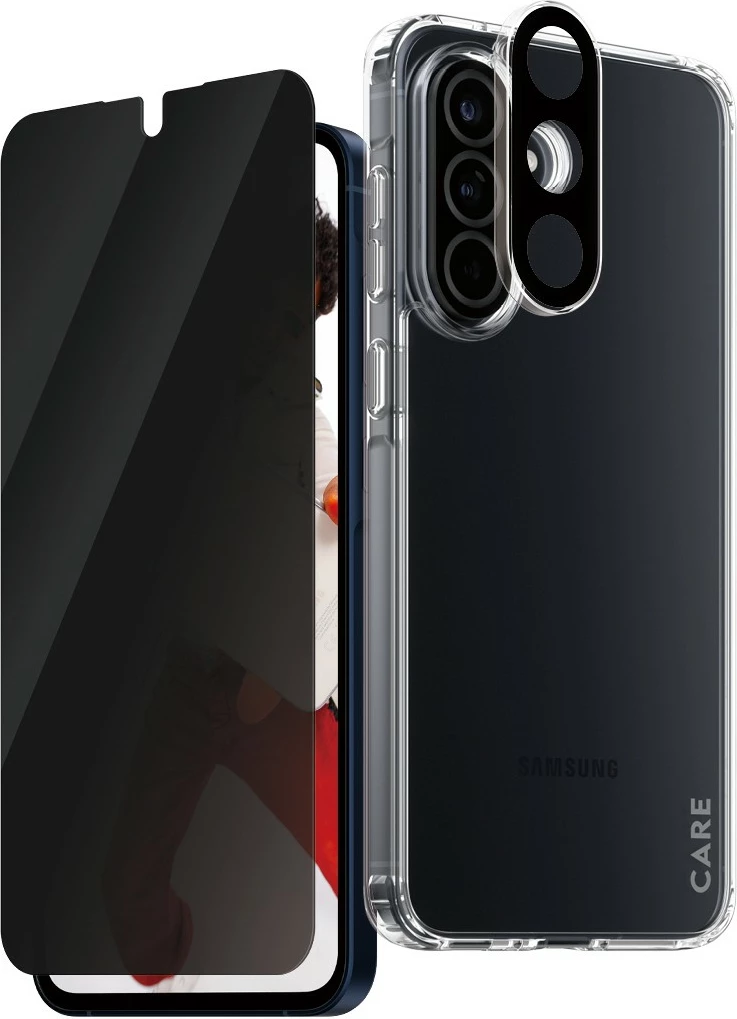 Prozoren zaščitni ovoj PanzerGlass CARE Flagship 3-v-1 za Samsung Galaxy A56 5G