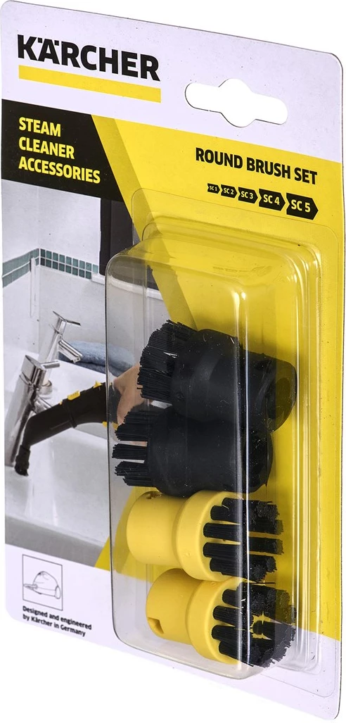 Set krtačk za parni čistilec KARCHER 2.863-264.0, črn