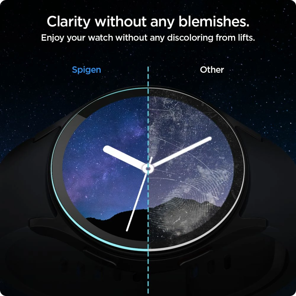 Kaljeno steklo za pametno uro Samsung Galaxy Watch 7, 40 mm, Spigen Glas.tR EZ Fit, 2 kosa
