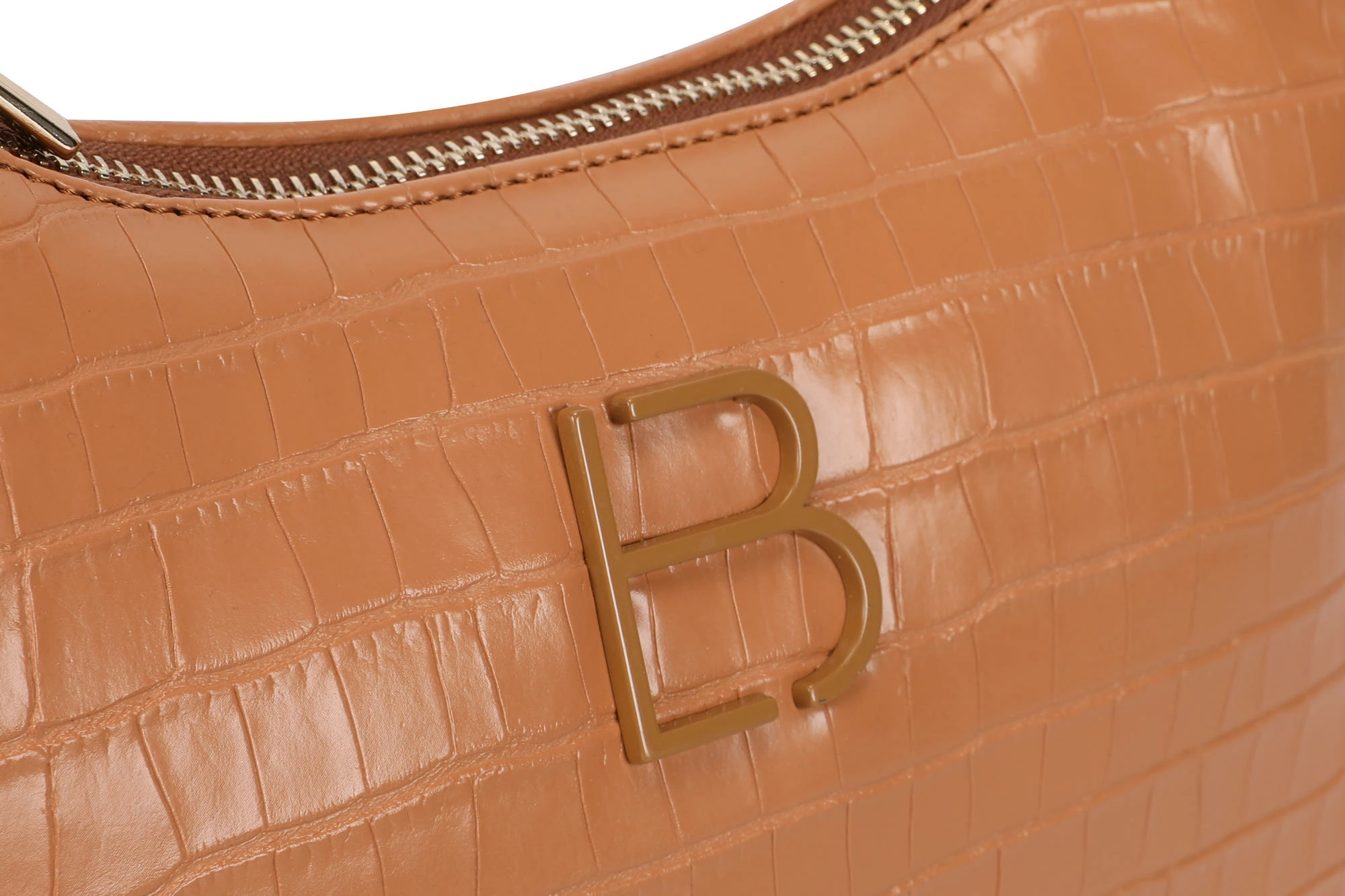 Ramenska torba Croco, tan, Lucky Bees, 27x10x20 cm