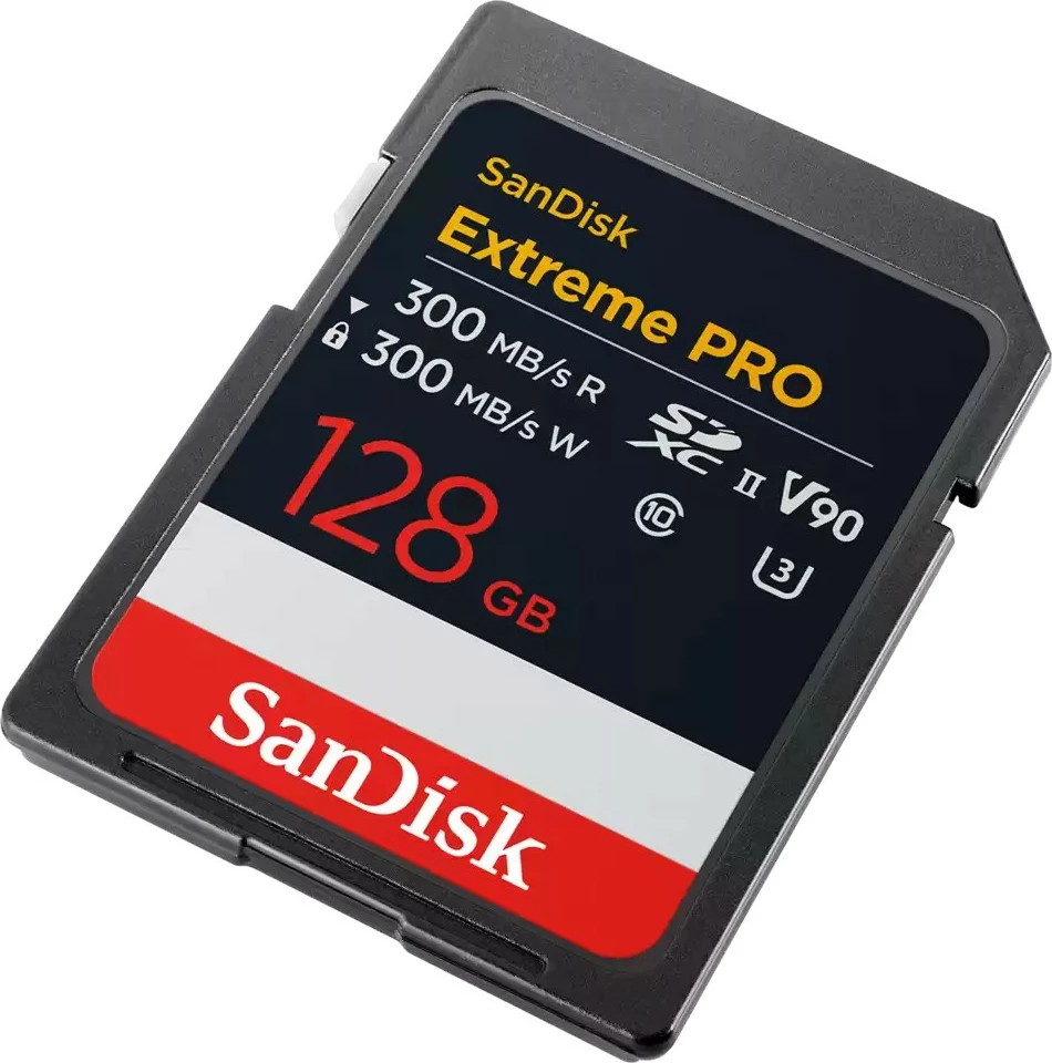 Kartica pomnilnika 128 GB Sandisk Extreme PRO SDXC, Class 10, UHS-II, 300 MB/s, črna