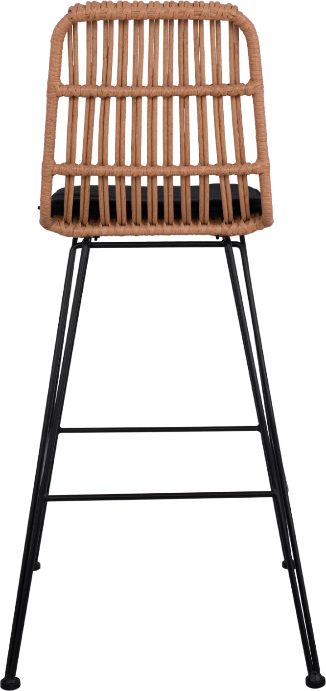 Kovinski stol s blazino Allegra FH5452 s pletenino v bež barvi 56x60x109cm