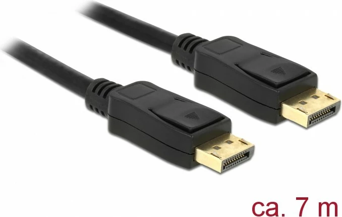 DisplayPort kabel 7 m, 4K, črn DeLOCK 84860