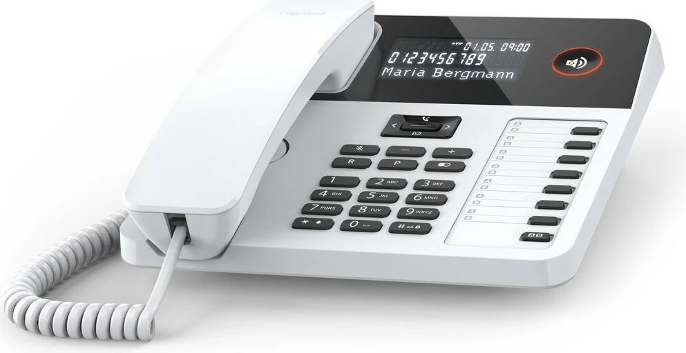 Fiksni telefon Gigaset DESK 600, analogni, 100 stikov, Caller ID, bel