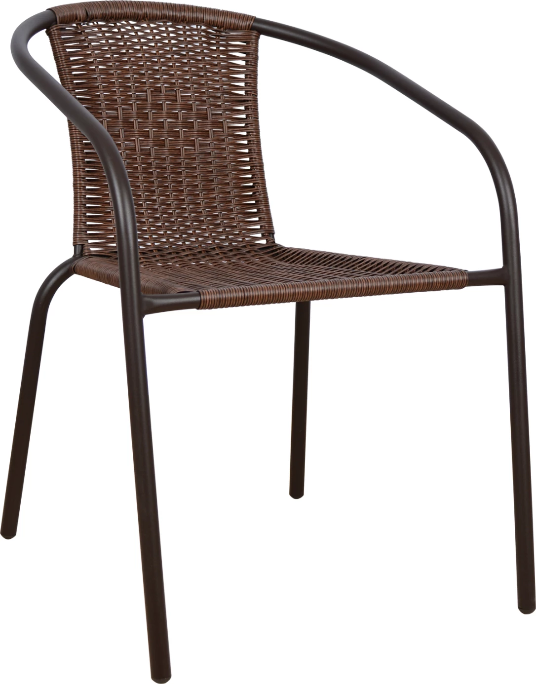 Komplet jedilnice 3 kosov z mizo Φ70 in stoli v barvi kamelje rjave FH5180.02