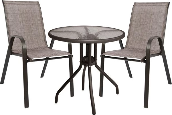 Komplet jedilna miza 3 kosi s mizo in stoli Leon rjava FH5184.02