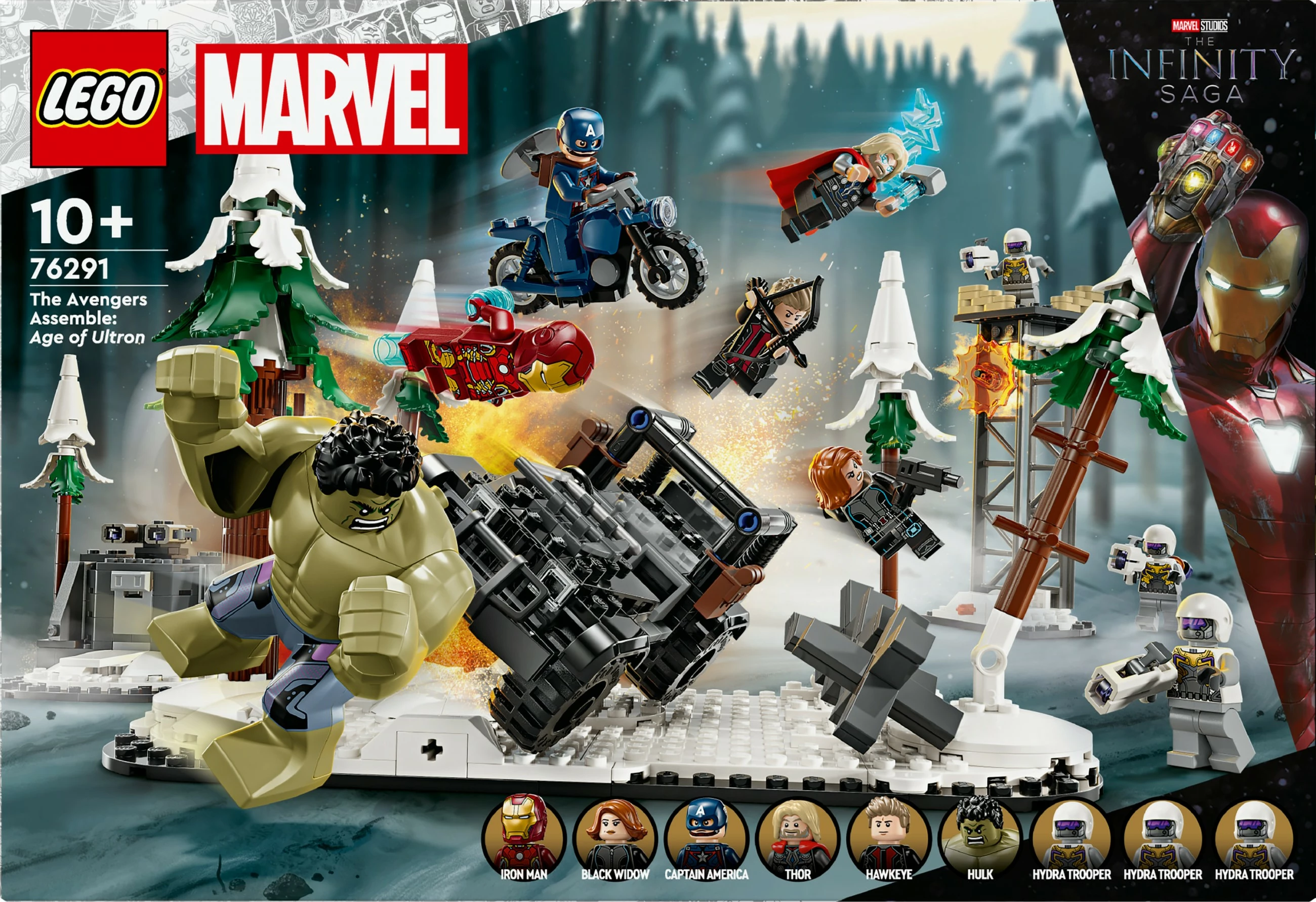 Set za sestavljanje Avengers Assemble: Age of Ultron, LEGO Marvel 76291, 613 kosov, večbarven