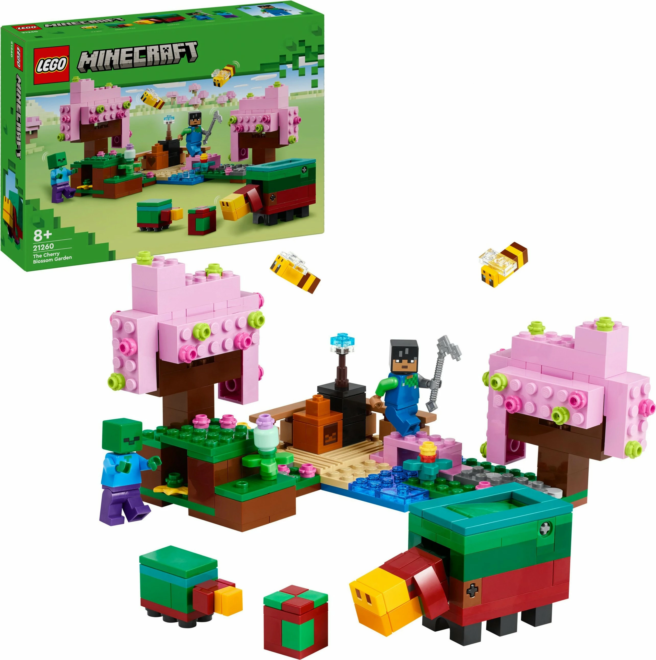 Gradbeni set Minecraft 21260, 304 kosi, večbarven
