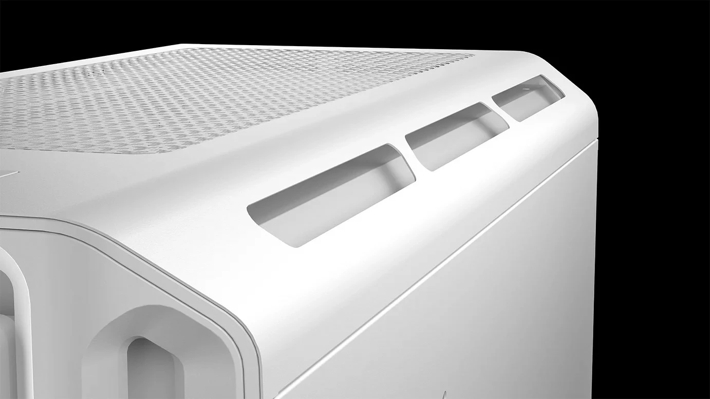 Računalniško ohišje midi z kaljenim steklom, Corsair 5000T, belo