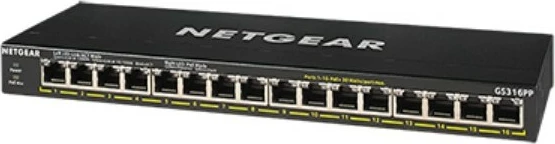Gigabit Ethernet stikalo, 16 priključkov, PoE, za montažo v rack in na steno NETGEAR GS316PP