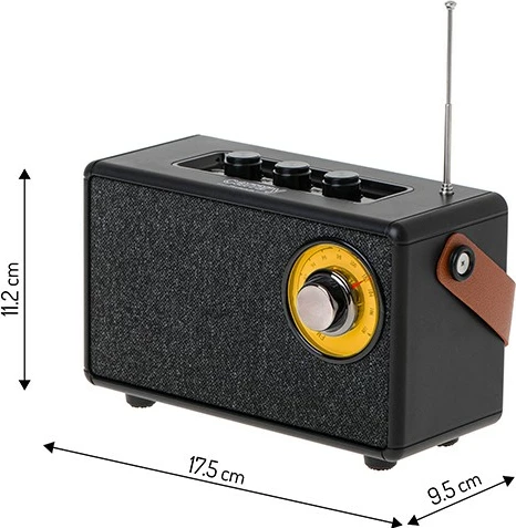 Prenosni Bluetooth zvočnik Camry CR1902, FM, USB-C, črn