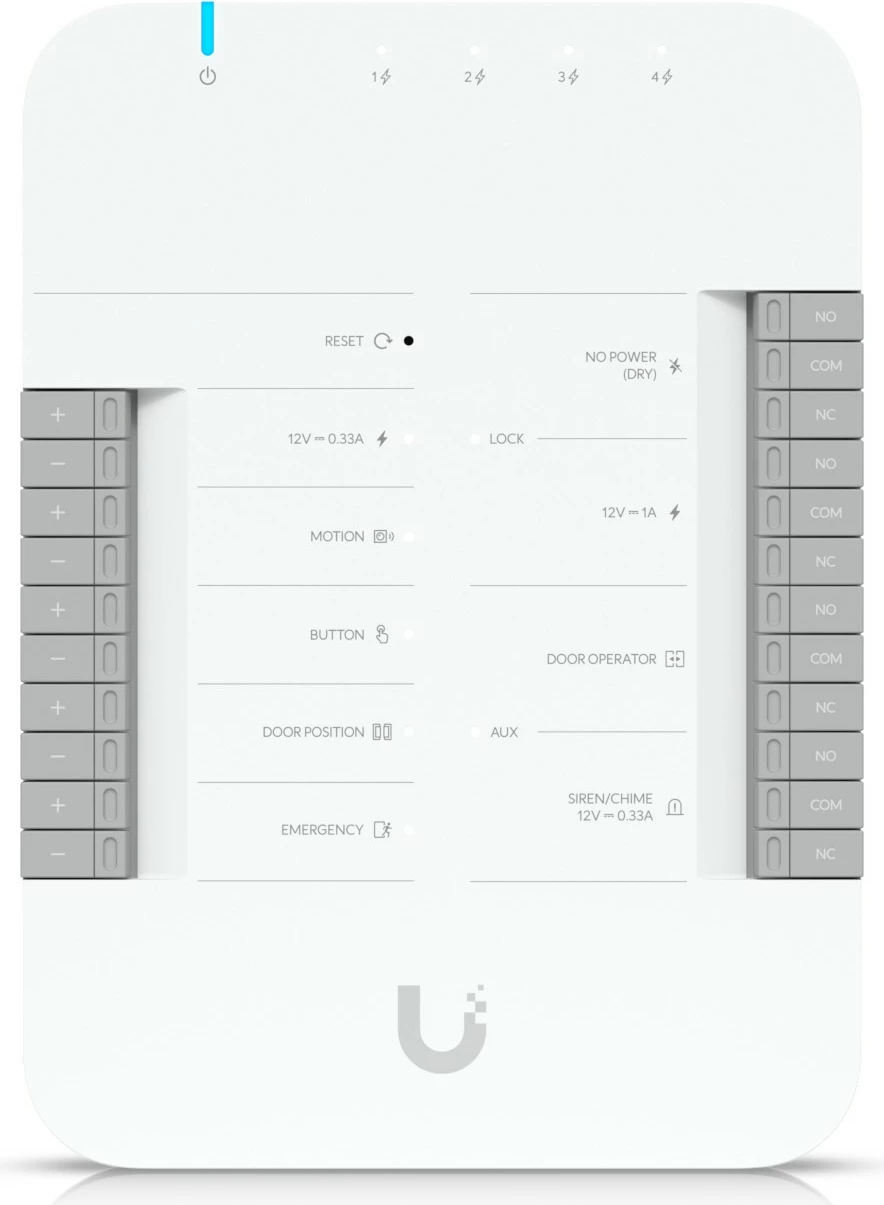 Hub za upravljanje vrat Ubiquiti UA-Hub-Door, 5 Ethernet vhodov, LED, 30 W