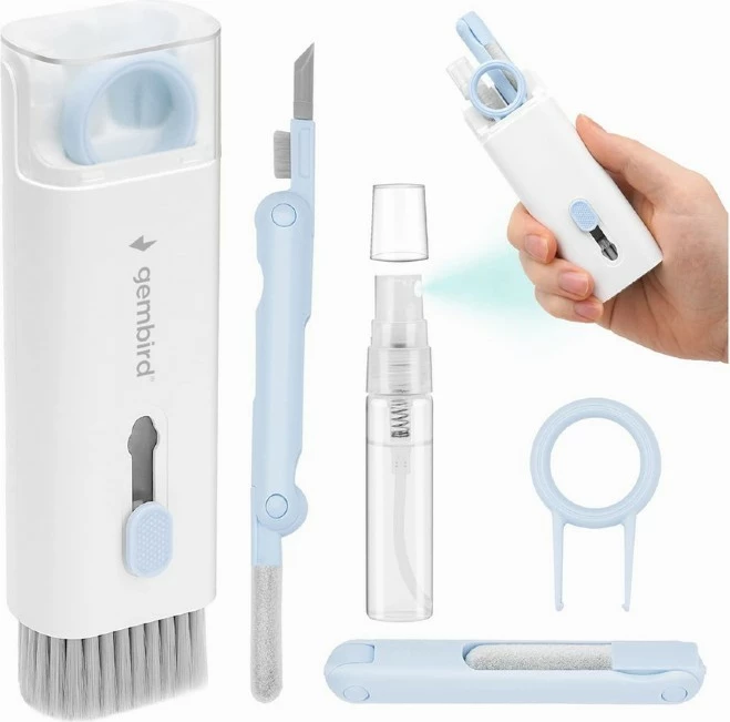 Komplet za čiščenje 7-v-1 za elektronske naprave, bel, Gembird CK-LCD-07