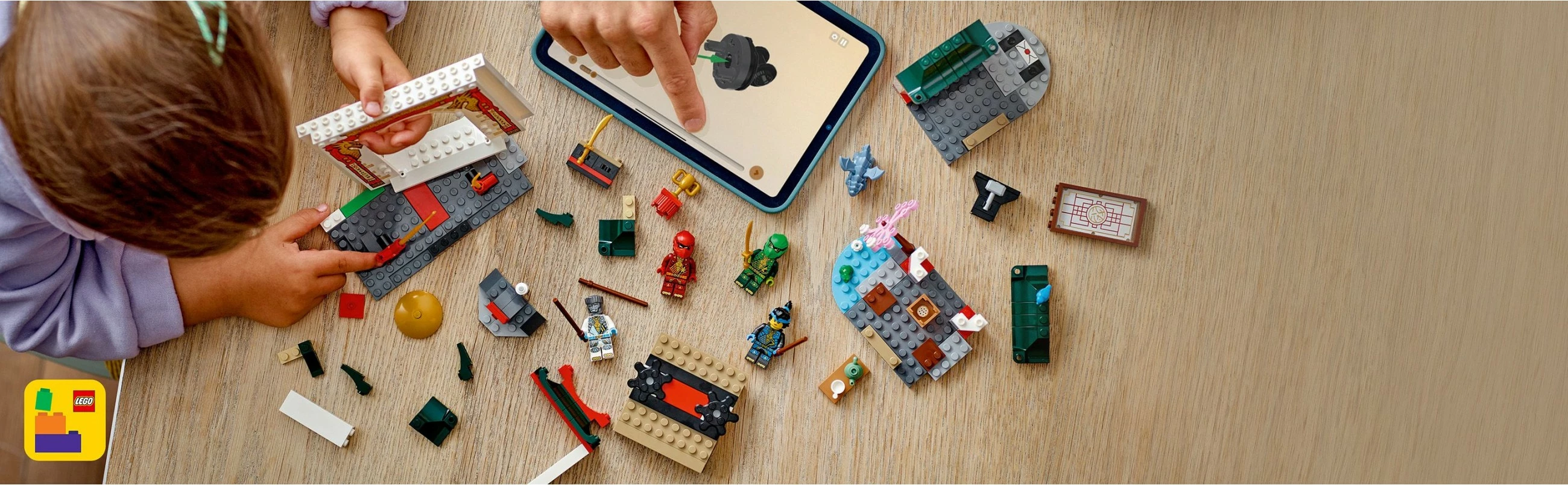 Set za gradnjo Spinjitzu tempelj LEGO Ninjago 71831, 158 kosov, večbarven
