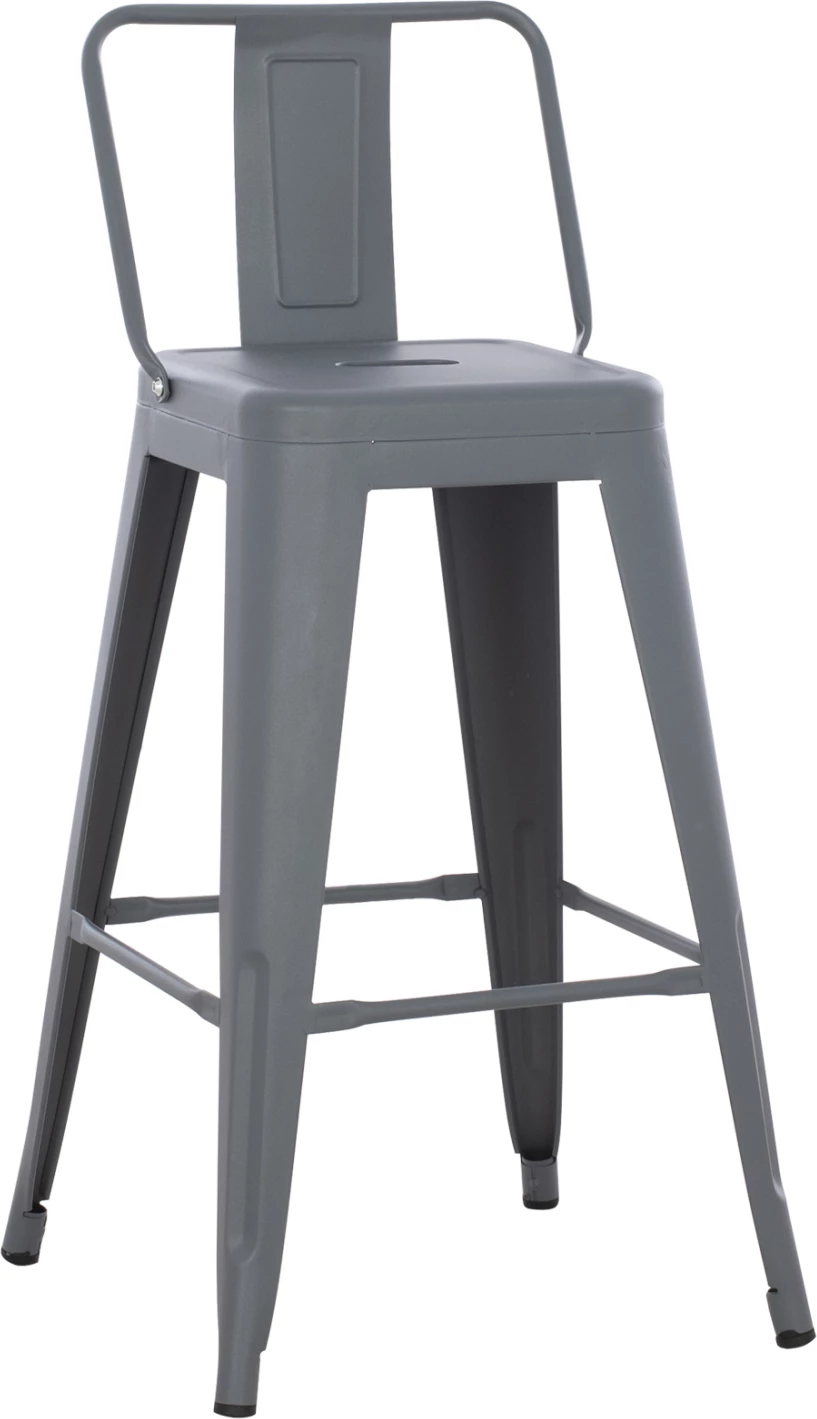 Srednje visok kovinski stol Melita v sivi barvi FH8574.10 42x42x98 cm