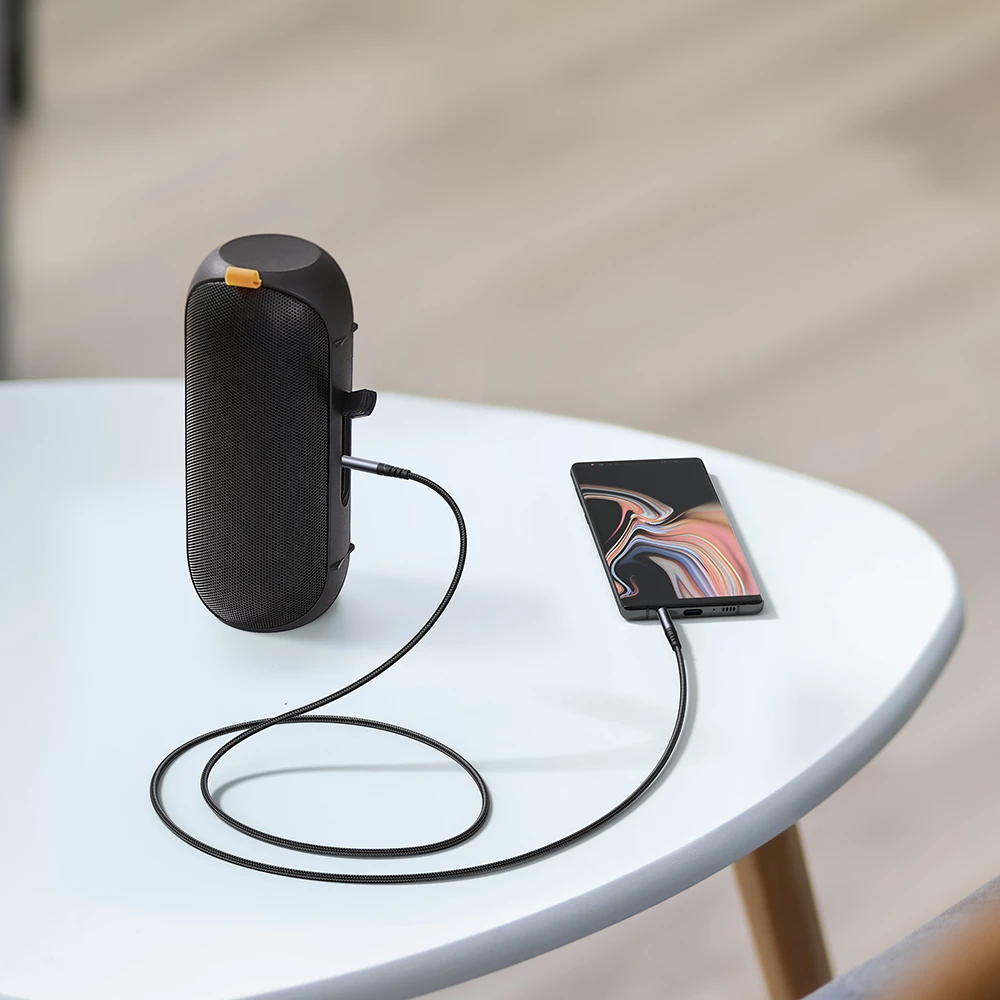 Avdio kabel AUX 3,5 mm moški–moški, Joyroom SY-A08, 1,2 m, črn