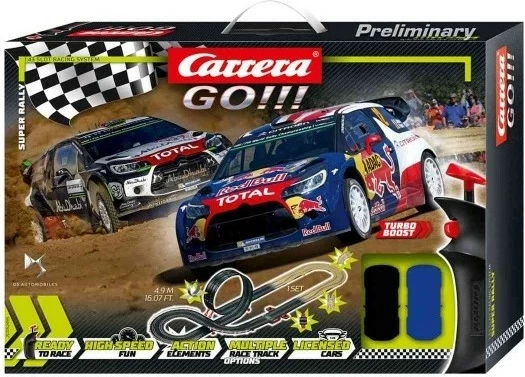 Set dirkalnih avtomobilčkov in proga Carrera RC 62495, 6 let, črno, rjavo, rdeče