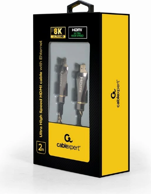Visokohitrostni HDMI kabel 8K 2 m, Gembird CCBP-HDMI8K-2M, najlon, črn
