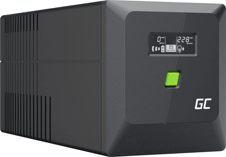 Neprekinjeno napajanje (UPS) Green Cell UPSLM600, 1 kVA, 600 W, 4 AC izhodi, črn
