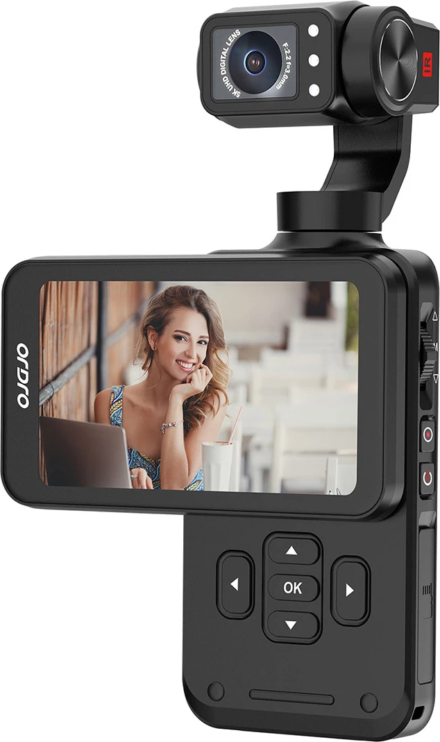 Žepna kamera 3-osni gimbal Ordro Pocket M5, 5K, črna