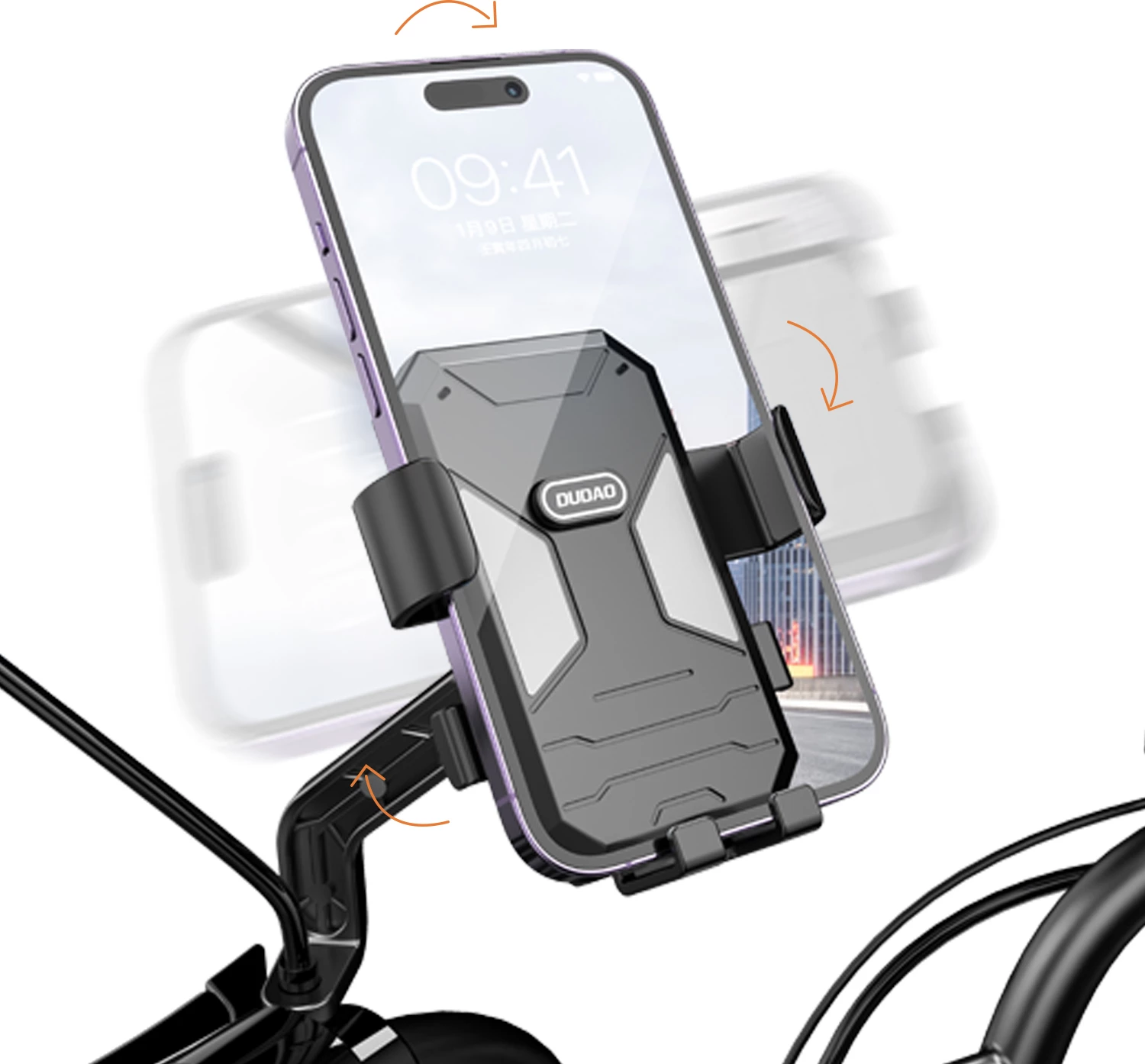 Držalo za telefon za kolo/motor Dudao F7C+, črno
